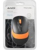 Мышь A4TECH Fstyler FG10 черный/оранжевый оптическая (2000dpi) беспроводная USB