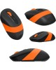 Мышь A4TECH Fstyler FG10 черный/оранжевый оптическая (2000dpi) беспроводная USB