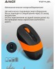 Мышь A4TECH Fstyler FG10 черный/оранжевый оптическая (2000dpi) беспроводная USB