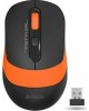 Мышь A4TECH Fstyler FG10 черный/оранжевый оптическая (2000dpi) беспроводная USB