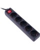 PC PET AP01006-1.8-B 1.8м (5 розеток) черный (пакет ПЭ)