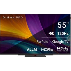LED-ТЕЛЕВИЗОРЫ DIGMA 55C UHD SMART Google TV Frameless