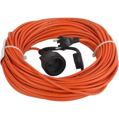 ЭРА Удлинитель силовой UPx-1-2x0.75-30m-IP44, розеток 1шт, 2x0.75 кв.мм, 6A, 30м, ПВС, без катушки, оранжевый [б0043038]