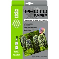 CACTUS Фотобумага CS-GSA513050, A5, для струйной печати, 50л, 130г/м2, покрытие глянцевое