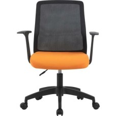Кресло компьютерное CACTUS Кресло CS-MC222-BKOR, на колесиках, сетка/ткань, оранжевый