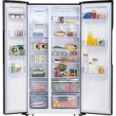 GORENJE Холодильник двухкамерный NRS918EMB Side by Side, инверторный черный