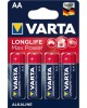 Элементы питания VARTA LR6 AA BL4 MAX TECH ALKALINE 1.5V (4706) (4706101404)