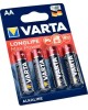 Элементы питания VARTA LR6 AA BL4 MAX TECH ALKALINE 1.5V (4706) (4706101404)