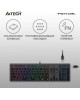 A4TECH Клавиатура Fstyler FX60H, USB, серый [fx60h grey/neon]