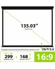 CACTUS Экран Wallscreen CS-PSW-168X299-BK, 299х168 см, 16:9, настенно-потолочный черный