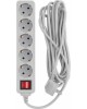 PC PET AP01006-5-G 5м (5 розеток) серый (пакет ПЭ)