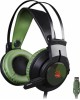 A4TECH Наушники с микрофоном Bloody J450 черный/зеленый 1.8м мониторные оголовье (J450)