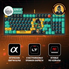 клавиатура A4TECH Клавиатура Bloody AT98 Renegade, USB, черный зеленый