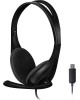 A4TECH Наушники с микрофоном HU-9 черный 1.8м накладные USB оголовье (HU-9 (BLACK))
