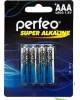 Элементы питания PERFEO LR03-4BL SUPER ALKALINE (120)