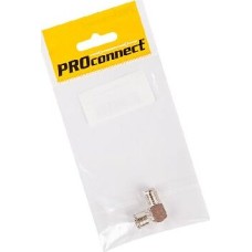 Переходник PROCONNECT (05-4312-4-7) ПЕРЕХОДНИК АНТЕННЫЙ, (ГНЕЗДО F - ГНЕЗДО TV), УГЛОВОЙ (1ШТ.) (ПАКЕТ)