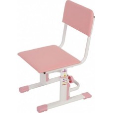 Стул POLINI Стул для школьника регулируемый Polini kids City / Polini kids Smart S, белый-розовый (1кор)