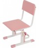 Стул POLINI Стул для школьника регулируемый Polini kids City / Polini kids Smart S, белый-розовый (1кор)