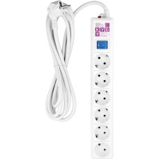 POWERCUBE SPG(5+1)-16B-3М-WHITE 3м (6 розеток) белый (коробка)