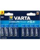 VARTA Батарея Longlife power High Energy Alkaline LR6 AA (8шт) блистер