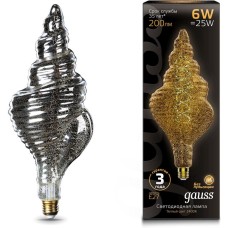 GAUSS Лампа филам. Filament Vintage 6Вт цок.:E27 спираль 220B 2400K св.свеч.бел.теп. (упак.:1шт) (166802008)