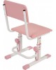 Стул POLINI Стул для школьника регулируемый Polini kids City / Polini kids Smart S, белый-розовый (1кор)