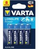 VARTA Батарея Longlife power High Energy Alkaline LR6 AA (8шт) блистер