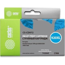 Картридж CACTUS CS-CD972 №920XL - синий - (10.5мл) для HP DJ 6000/6500/7000/7500