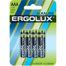 Батарейка ERGOLUX (14814) Alkaline BL8 LR03