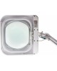 REXANT Лупа на струбцине квадратная 5D с подсветкой, 150х180мм, белая