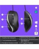 LOGITECH Мышь проводная M500s, оптическая, USB, 4000dpi, черный и серебристый [910-005784]
