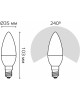 GAUSS Упаковка ламп LED E14, свеча, 12Вт, 10 шт. [33122]
