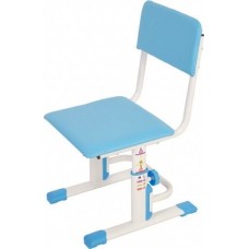 Стул POLINI Стул для школьника регулируемый Polini kids City / Polini kids Smart S, белый-синий (1кор)