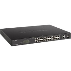 D-LINK Коммутатор DGS-1100-26MPPV2/A3A (L2) 24x1Гбит/с 2xКомбо(1000BASE-T/SFP) 2SFP 24PoE 90W управляемый