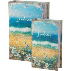 LEFARD НАБОР ШКАТУЛОК-КНИЖЕК ИЗ 2-Х ШТ. 27Х18Х7/21Х13Х5 СМ 94-216