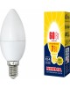 Лампа светодиодная VOLPE (UL-00003796) LED-C37-7W/WW/E14/FR/NR Теплый белый свет 3000K