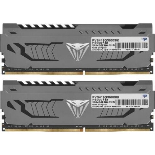 PATRIOT Модуль памяти DIMM DDR4-3600 16GB (8GBx2) PVS416G360C8K PATRIOT Модуль памяти DIMM DDR4-3600 16GB (8GBx2) PVS416G360C8K