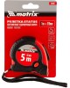 MATRIX Рулетка Status Magnet fixation,5 м х 19 мм,обрезиненный корпус,зацеп с магнитом 31023