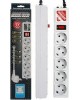 Сетевой фильтр POWER CUBE (00245) SPG-B-6 , 5роз - 1.9м - серый