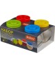 Набор банок MALLONY Набор из 4 банок по 0,15л VASO (003606)