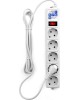Сетевой фильтр POWER CUBE (02671) SPG-B-10, 5 роз - 3.0м - белый