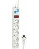 Сетевой фильтр POWER CUBE (02671) SPG-B-10, 5 роз - 3.0м - белый