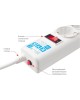 Сетевой фильтр POWER CUBE (02671) SPG-B-10, 5 роз - 3.0м - белый