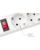Сетевой фильтр POWER CUBE (02671) SPG-B-10, 5 роз - 3.0м - белый