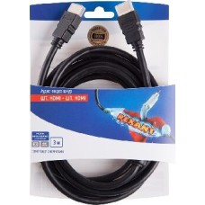 Кабель HDMI REXANT (06-3102) ШНУР HDMI-HDMI , 3 М, GOLD С ФЕРРИТАМИ