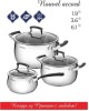 НАБОРЫ ПОСУДЫ VENSAL 1520VS Набор 6 пр Vensal Nouvel accord из кастрюль 3,6л(20см), 6,1л(24см) и ковша 1,9л(16см)