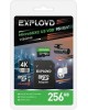 Карта памяти EXPLOYD MicroSDXC 256GB Class 10 (U3) V30 Vision + адаптер SD 95 MB/s [EX256GCSDXC10-U3-V30]