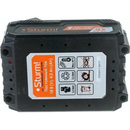 STURM! Батарея аккумуляторная Sturm SBP1804 18В 4Ач Li-Ion STURM! Батарея аккумуляторная Sturm SBP1804 18В 4Ач Li-Ion