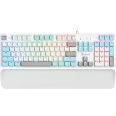 A4TECH Клавиатура Bloody S515R, USB, c подставкой для запястий, белый [s515r icy white]