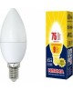 Лампа светодиодная VOLPE (UL-00003804) LED-C37-9W/WW/E14/FR/NR Теплый белый свет 3000K